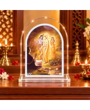 Lord Chaitannya L Shape Acrylic Showpiece 3 X 3.5 Inch For Home, Office And Car (F176981)