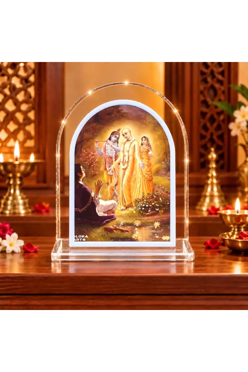 Lord Chaitannya L Shape Acrylic Showpiece 3 X 3.5 Inch For Home, Office And Car (F176981)