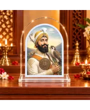Guru Gobind Sing L Shape Acrylic Showpiece 3 X 3.5 Inch For Home, Office And Car (F176983)