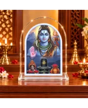 Lord Shiva L Shape Acrylic Showpiece 3 X 3.5 Inch For Home, Office And Car (F176984)