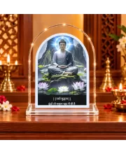 Buddha L Shape Acrylic Showpiece 3 X 3.5 Inch For Home, Office And Car (F176986)