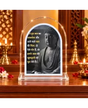 Buddha L Shape Acrylic Showpiece 3 X 3.5 Inch For Home, Office And Car (F176989)