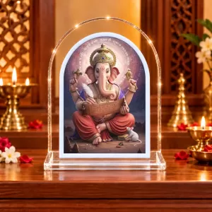 Lord Ganesha L Shape Acrylic Showpiece 3 X 3.5 Inch For Home, Office And Car (F176992) Lord Ganesha L Shape Acrylic Showpiece 3 X 3.5 Inch For Home, Office And Car (F176992)