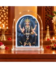 Lord Shani Dev L Shape Acrylic Showpiece 3 X 3.5 Inch For Home, Office And Car (F176993)