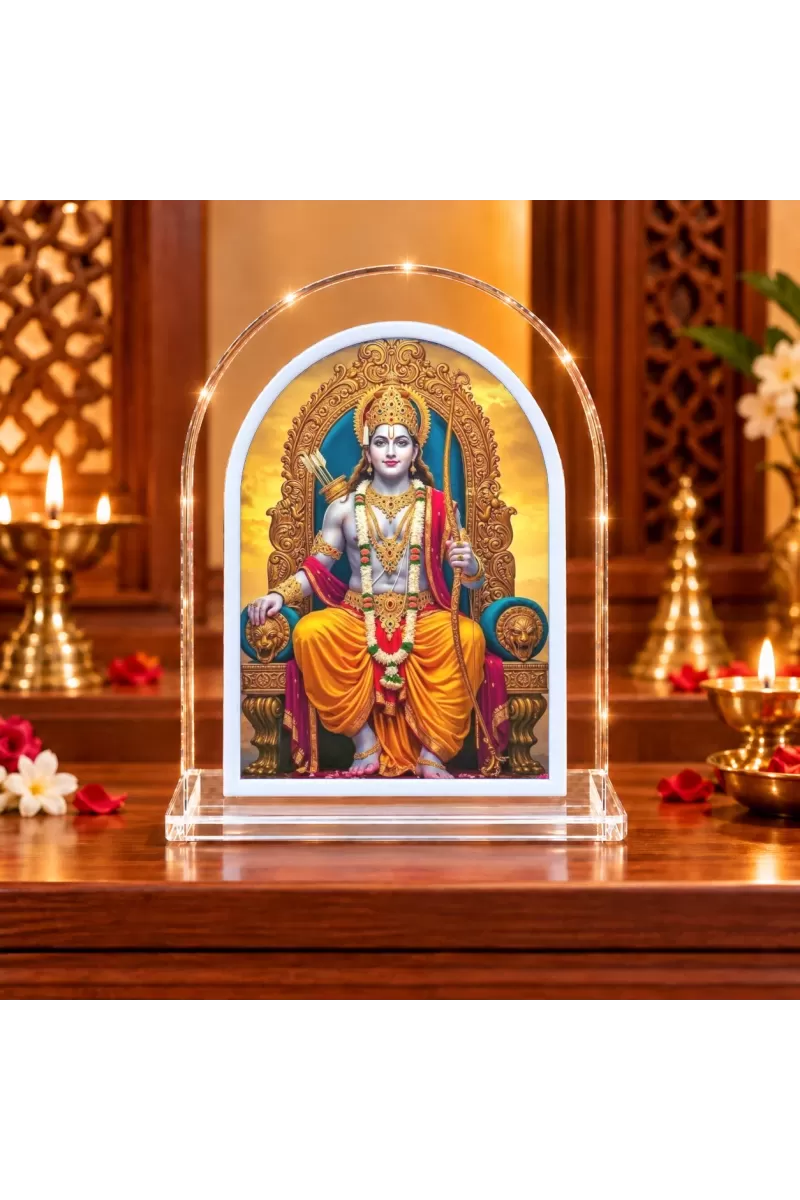 Lord Rama L Shape Acrylic Showpiece 3 X 3.5 Inch For Home, Office And Car (F176994)