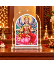 Maha Lakshmi L Shape Acrylic Showpiece 3 X 3.5 Inch For Home, Office And Car (F176995)