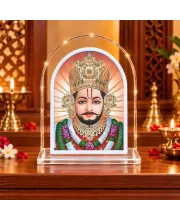 Khatu Shayam L Shape Acrylic Showpiece 3 X 3.5 Inch For Home, Office And Car (F176996)