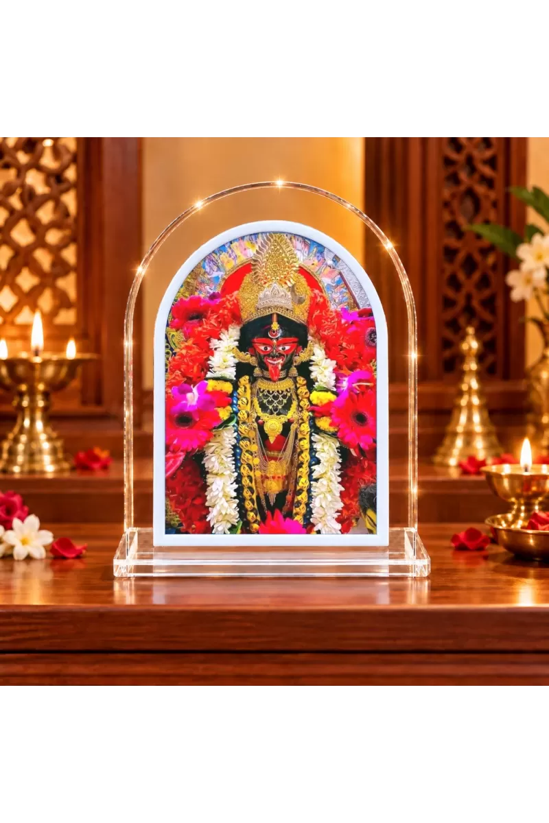 Goddess Kali L Shape Acrylic Showpiece 3 X 3.5 Inch For Home, Office And Car (F176997)