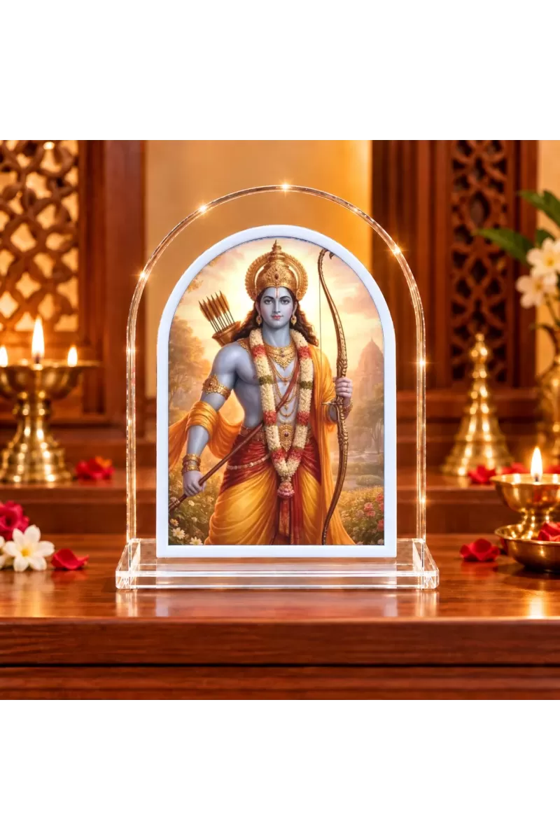 Lord Rama L Shape Acrylic Showpiece 3 X 3.5 Inch For Home, Office And Car (F177000)