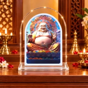 Laughing Buddha L Shape Acrylic Showpiece 3 X 3.5 Inch For Home, Office And Car (F177002) Laughing Buddha L Shape Acrylic Showpiece 3 X 3.5 Inch For Home, Office And Car (F177002)