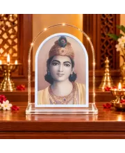 Lord Krishna L Shape Acrylic Showpiece 3 X 3.5 Inch For Home, Office And Car (F177003)
