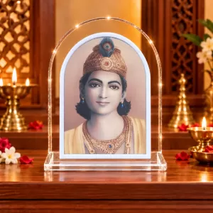 Lord Krishna L Shape Acrylic Showpiece 3 X 3.5 Inch For Home, Office And Car (F177003)