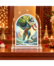 Hanuman L Shape Acrylic Showpiece 3 X 3.5 Inch For Home, Office And Car (F177005)