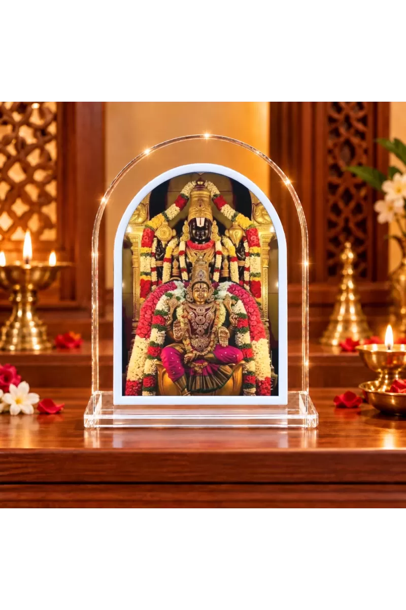 Lord Venkatswar L Shape Acrylic Showpiece 3 X 3.5 Inch For Home, Office And Car (F177006)