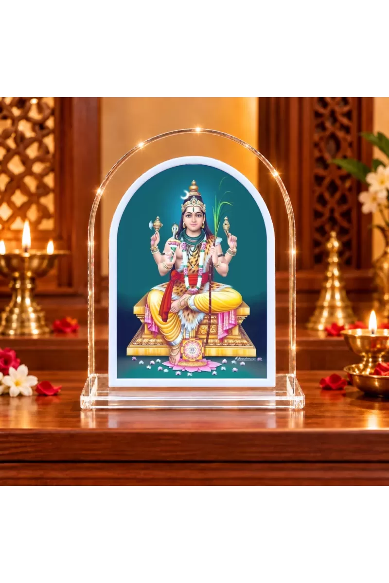 Lord Kameshwar L Shape Acrylic Showpiece 3 X 3.5 Inch For Home, Office And Car (F177009)