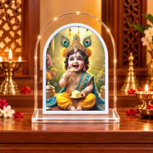 Lord Krishna L Shape Acrylic Showpiece 3 X 3.5 Inch For Home, Office And Car (F177010) Lord Krishna L Shape Acrylic Showpiece 3 X 3.5 Inch For Home, Office And Car (F177010)