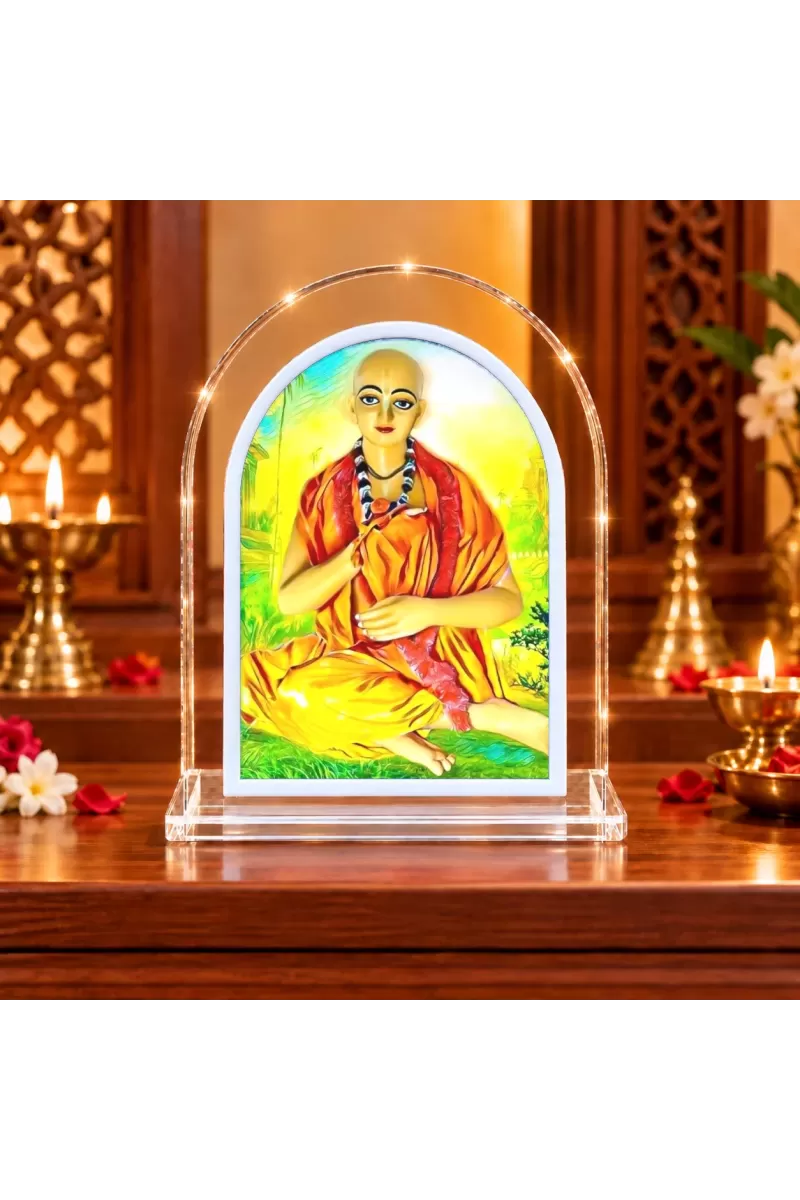 Lord Shree Chaitannya L Shape Acrylic Showpiece 3 X 3.5 Inch For Home, Office And Car (F177013)