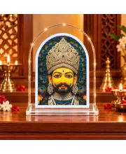 Khatu Shyam L Shape Acrylic Showpiece 3 X 3.5 Inch For Home, Office And Car (F177019)