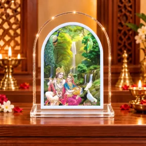 Radha Krishna L Shape Acrylic Showpiece 3 X 3.5 Inch For Home, Office And Car (F177021) Radha Krishna L Shape Acrylic Showpiece 3 X 3.5 Inch For Home, Office And Car (F177021)