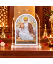 Guru Nanak L Shape Acrylic Showpiece 3 X 3.5 Inch For Home, Office And Car (F177022)
