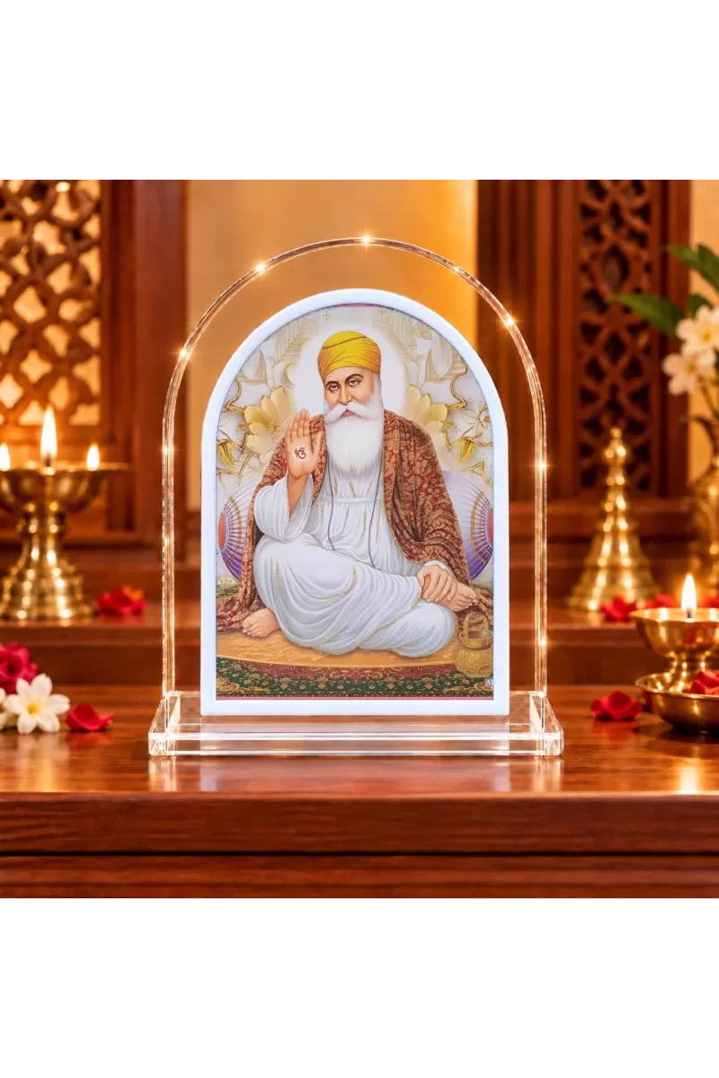 Guru Nanak L Shape Acrylic Showpiece 3 X 3.5 Inch For Home, Office And Car (F177022)