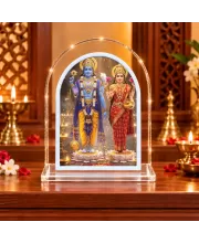 Lakshmi Narayan L Shape Acrylic Showpiece 3 X 3.5 Inch For Home, Office And Car (F177027)