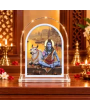 Lord Shiva L Shape Acrylic Showpiece 3 X 3.5 Inch For Home, Office And Car (F177028)