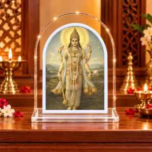 Lord Vishnu L Shape Acrylic Showpiece 3 X 3.5 Inch For Home, Office And Car (F177029)