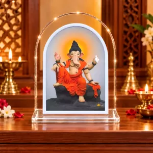 Lord Ganesha L Shape Acrylic Showpiece 3 X 3.5 Inch For Home, Office And Car (F177031) Lord Ganesha L Shape Acrylic Showpiece 3 X 3.5 Inch For Home, Office And Car (F177031)