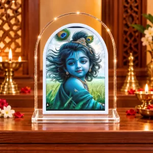Lord Krishna L Shape Acrylic Showpiece 3 X 3.5 Inch For Home, Office And Car (F177033) Lord Krishna L Shape Acrylic Showpiece 3 X 3.5 Inch For Home, Office And Car (F177033)