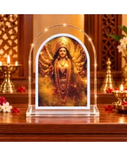 Durga Maa L Shape Acrylic Showpiece 3 X 3.5 Inch For Home, Office And Car (F177034)