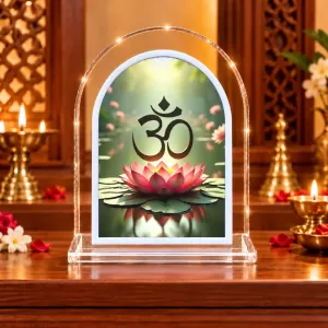 Om Symbol L Shape Acrylic Showpiece 3 X 3.5 Inch For Home, Office And Car (F177039) Om Symbol L Shape Acrylic Showpiece 3 X 3.5 Inch For Home, Office And Car (F177039)