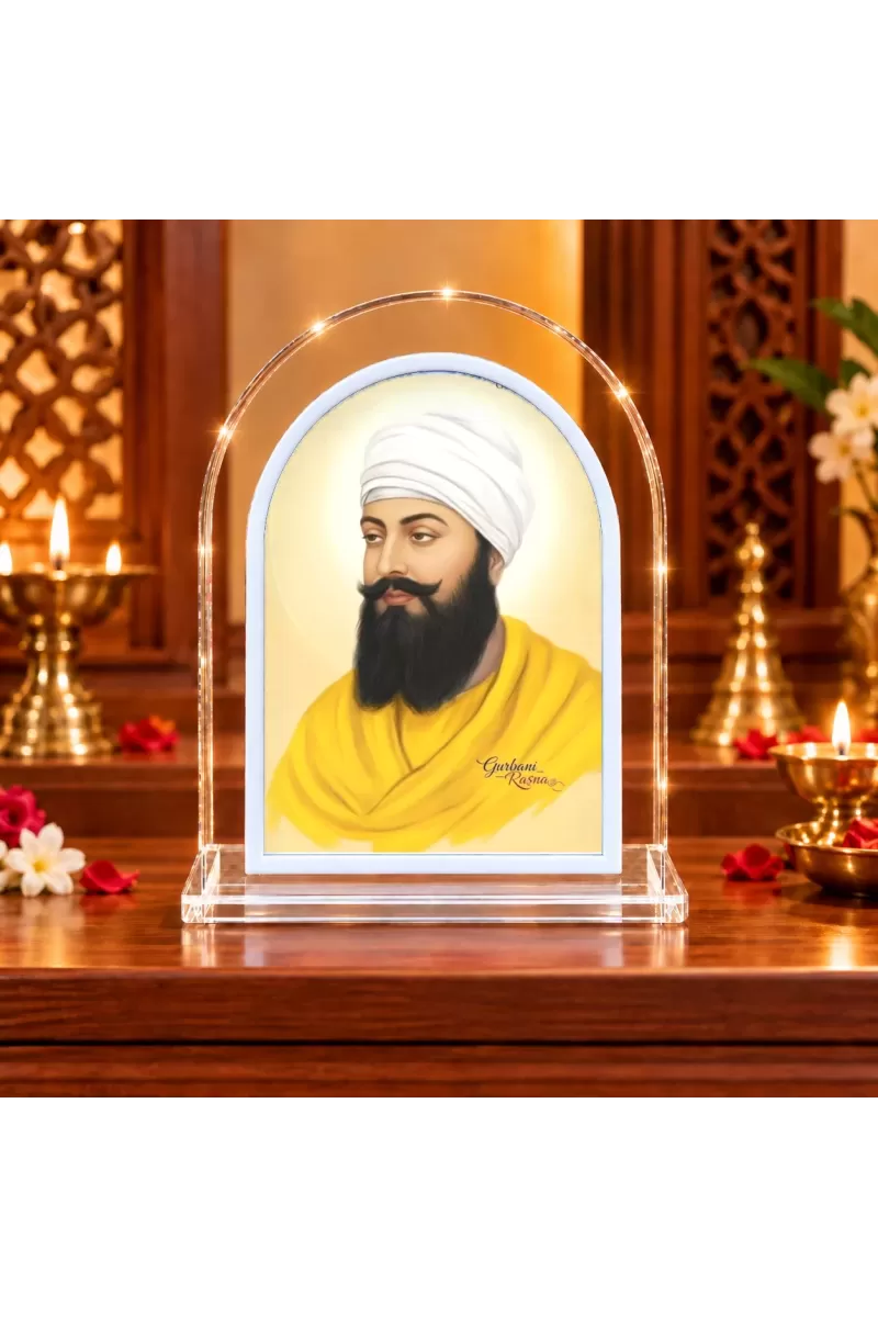 Guru Nanak L Shape Acrylic Showpiece 3 X 3.5 Inch For Home, Office And Car (F177040)