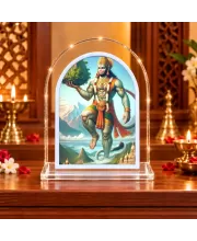 Hanuman L Shape Acrylic Showpiece 3 X 3.5 Inch For Home, Office And Car (F177041)