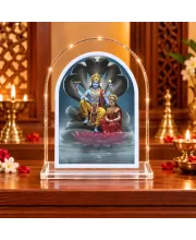 Lakshmi Narayan L Shape Acrylic Showpiece 3 X 3.5 Inch For Home, Office And Car (F177043)
