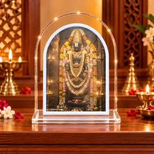 Lord Venkateswara L Shape Acrylic Showpiece 3 X 3.5 Inch For Home, Office And Car (F177044)