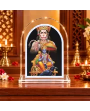 Hanuman Ji L Shape Acrylic Showpiece 3 X 3.5 Inch For Home, Office And Car (F177045)