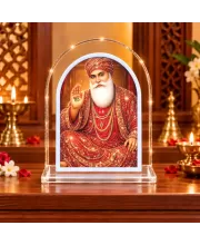 Guru Nanak L Shape Acrylic Showpiece 3 X 3.5 Inch For Home, Office And Car (F177048)