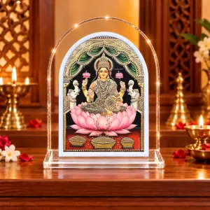 Goddess Lakshmi L Shape Acrylic Showpiece 3 X 3.5 Inch For Home, Office And Car (F177056) Goddess Lakshmi L Shape Acrylic Showpiece 3 X 3.5 Inch For Home, Office And Car (F177056)