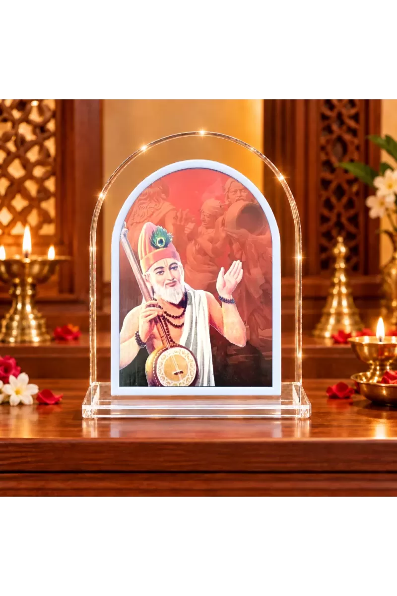 Sant Kabir Das L Shape Acrylic Showpiece 3 X 3.5 Inch For Home, Office And Car (F177057)