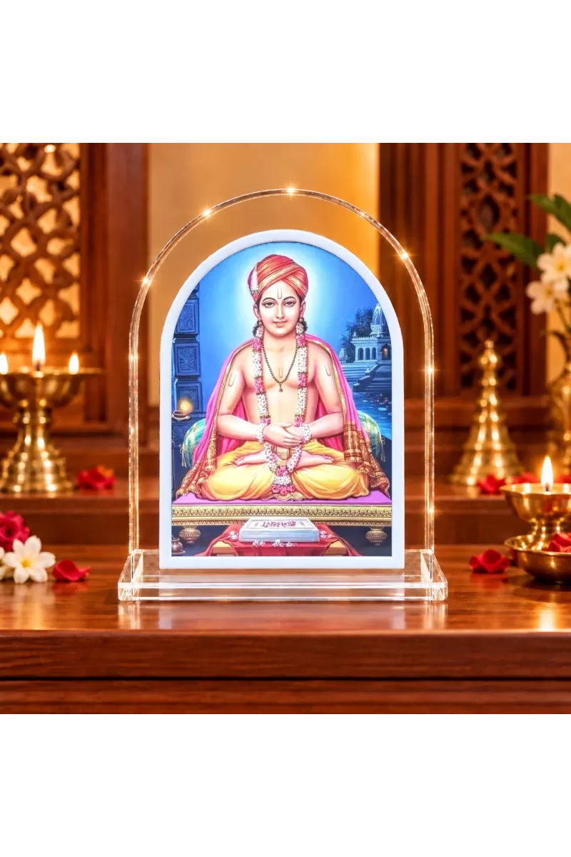Saint Dnyaneshwar Marathi  L Shape Acrylic Showpiece 3 X 3.5 Inch For Home, Office And Car (F177059)