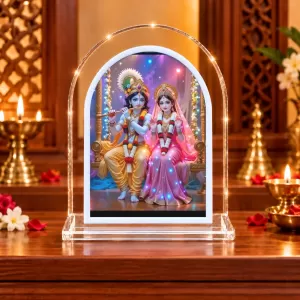 Radha Krishna L Shape Acrylic Showpiece 3 X 3.5 Inch For Home, Office And Car (F177061) Radha Krishna L Shape Acrylic Showpiece 3 X 3.5 Inch For Home, Office And Car (F177061)