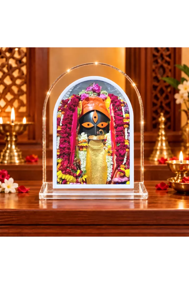 Kalighat Kaali L Shape Acrylic Showpiece 3 X 3.5 Inch For Home, Office And Car (F177064)