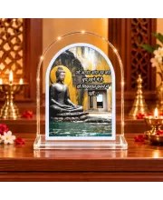 Buddha L Shape Acrylic Showpiece 3 X 3.5 Inch For Home, Office And Car (F177065)
