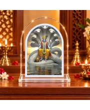 Lord Vishnu L Shape Acrylic Showpiece 3 X 3.5 Inch For Home, Office And Car (F177066)