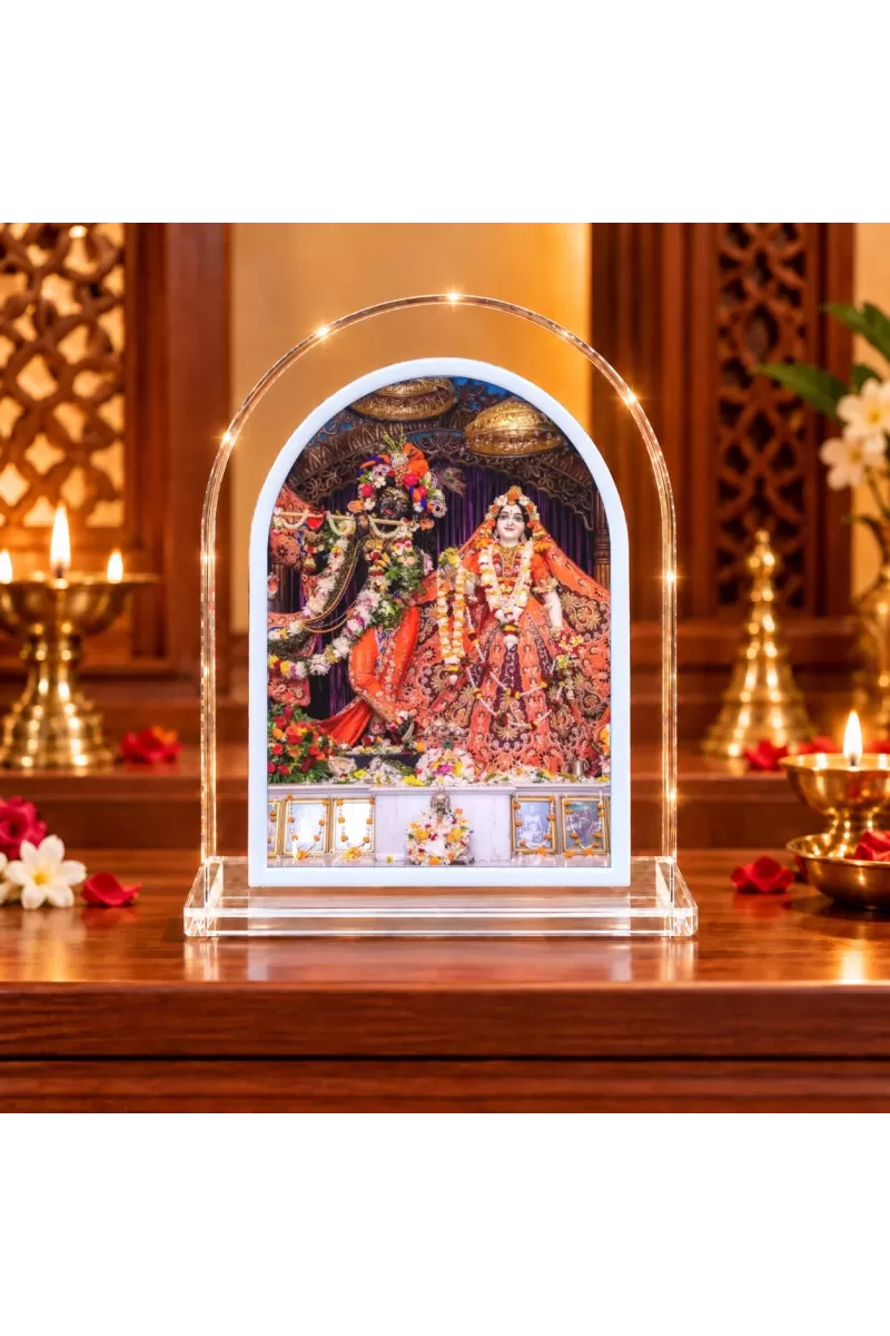 Radha Krishna L Shape Acrylic Showpiece 3 X 3.5 Inch For Home, Office And Car (F177067)