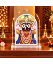 Lord Jagannath L Shape Acrylic Showpiece 3 X 3.5 Inch For Home, Office And Car (F177068)