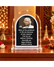 A. P. J. Abdul Kalam L Shape Acrylic Showpiece 3 X 3.5 Inch For Home, Office And Car (F177079)