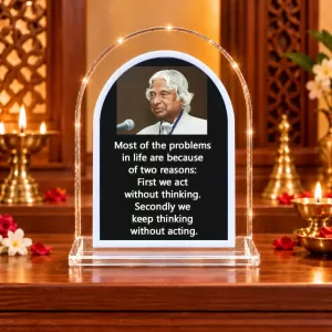 A. P. J. Abdul Kalam L Shape Acrylic Showpiece 3 X 3.5 Inch For Home, Office And Car (F177079) A. P. J. Abdul Kalam L Shape Acrylic Showpiece 3 X 3.5 Inch For Home, Office And Car (F177079)
