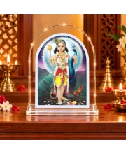 Lord Murugan L Shape Acrylic Showpiece 3 X 3.5 Inch For Home, Office And Car (F177080)